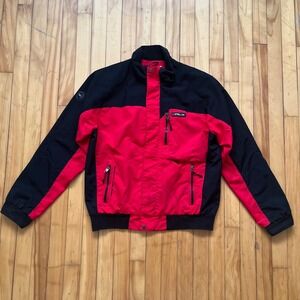 RLX Ralph Lauren Colorblock Track Jacket Full Zip Red Black Mens L